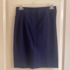 Blue pencil skirt with zipper good condition.